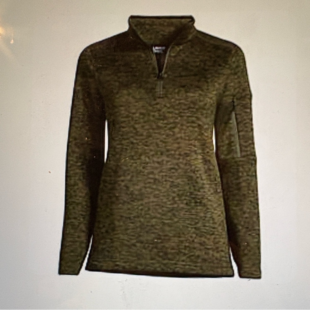 Lands' End - Women's Regular Embroidered Fleece Quarter Zip Pullover. Large